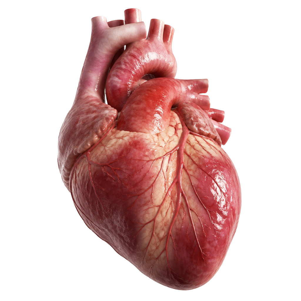 3D crystal anatomical heart visual